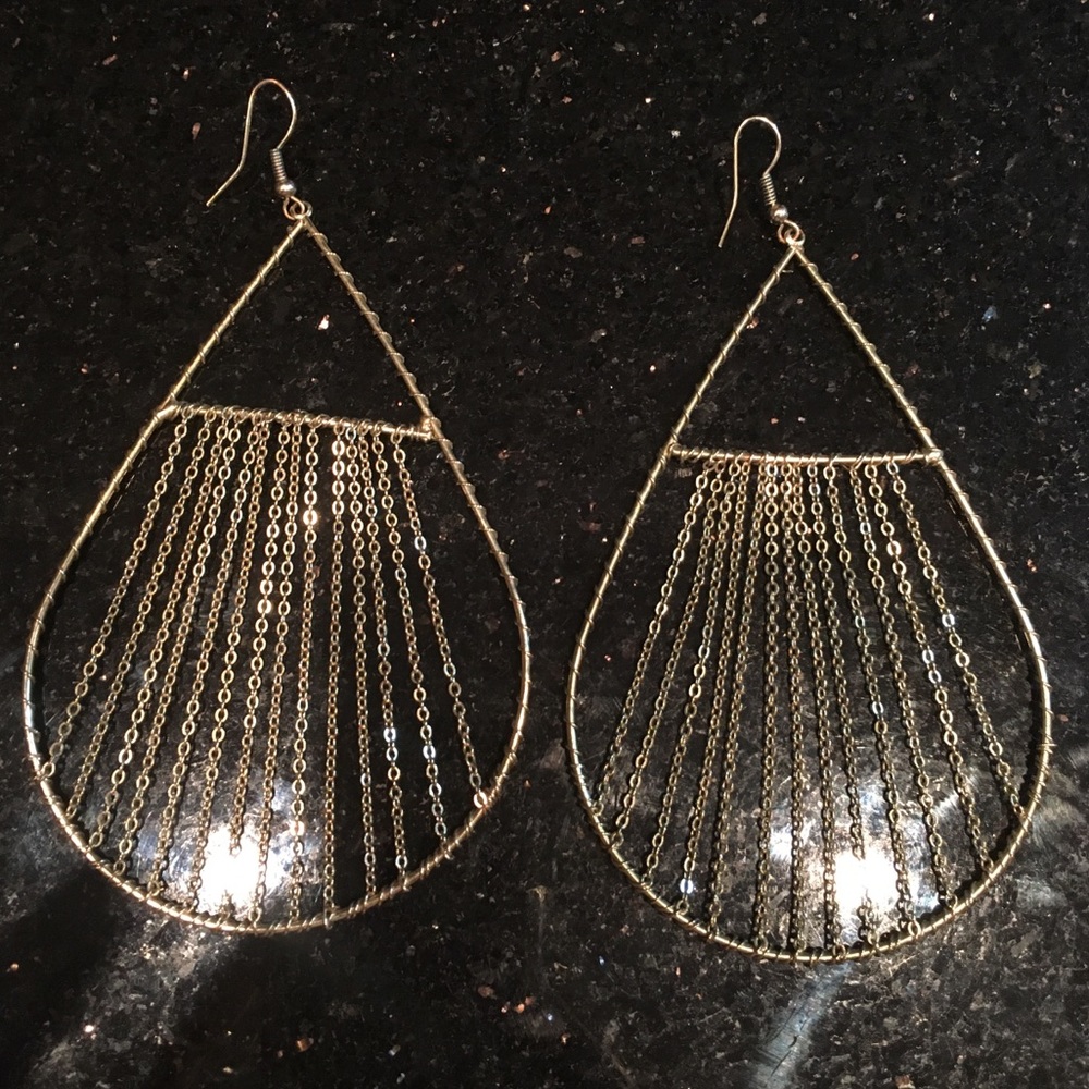 Gold drop earrings